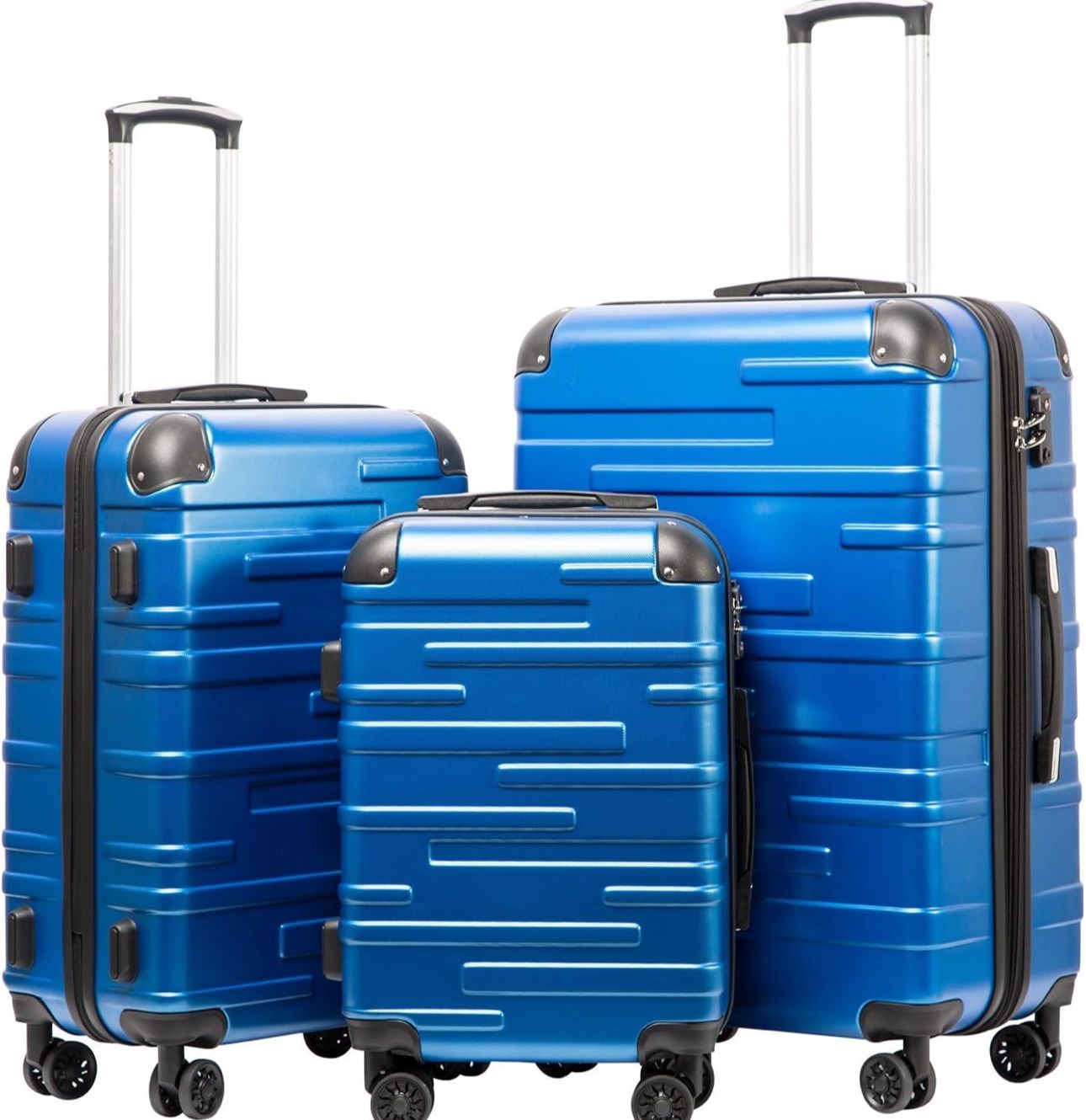 Coolife 3-Piece Expandable Luggage Set - Brand New, TSA Lock!