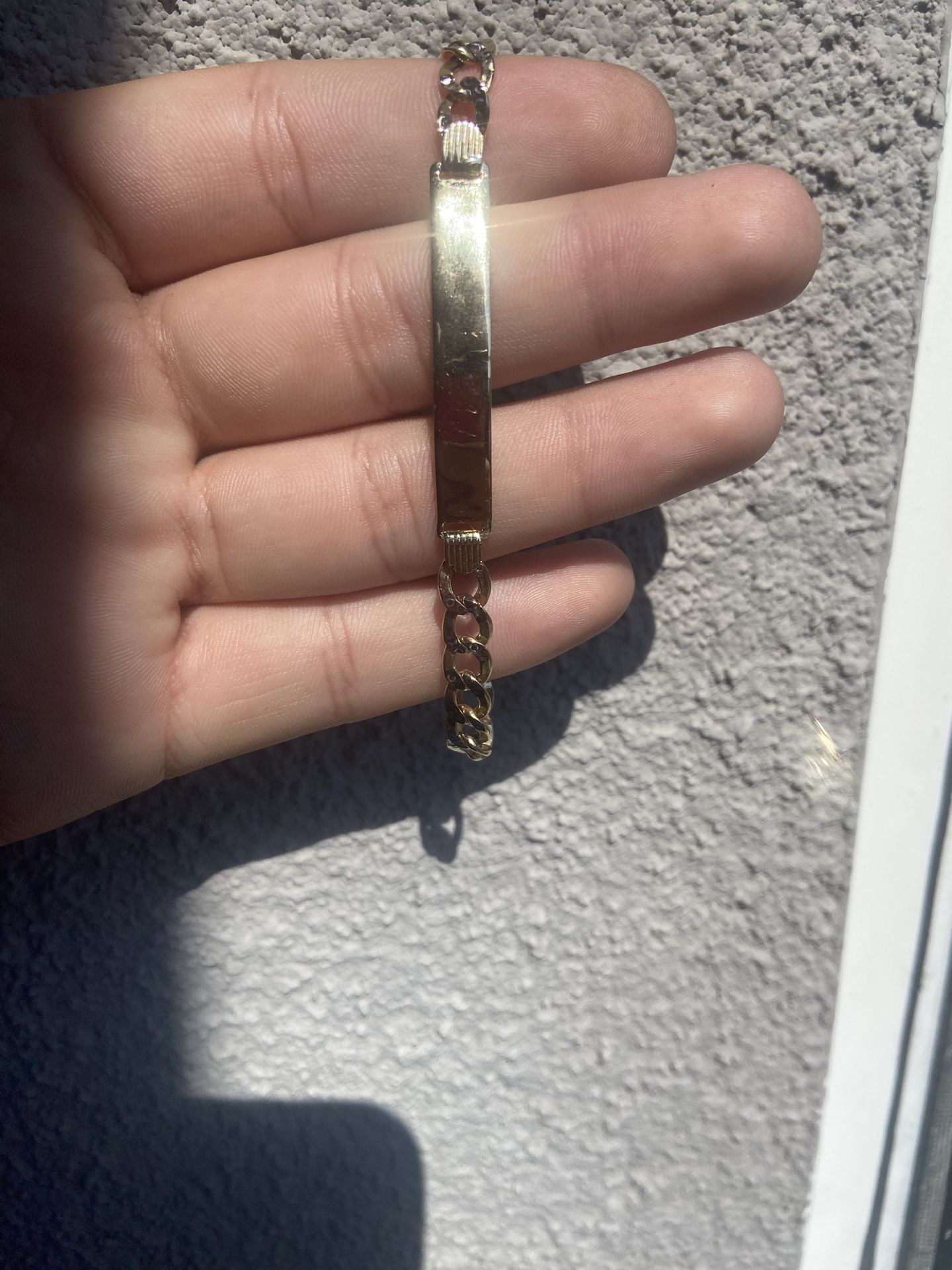 14k Curb link bracelet