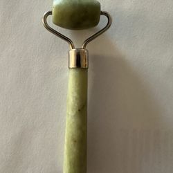 Green Jade Facial Roller – Single Stone Face Massager – Vintage / Used