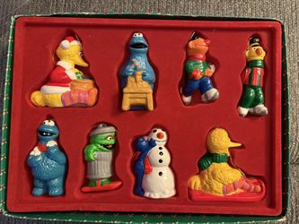 Sesame Street Christmas Ornaments Vintage (set of 8)