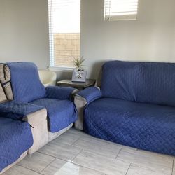 Sofa Couch / Living Room Sofa Set Couch Recliner And Phone Charger