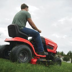 Manual gear riding lawn mower sale