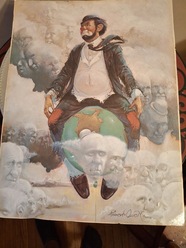 Vintage Robert Owen Clown Painting