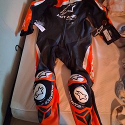 Biker full body leather suit