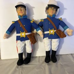 Vintage plush 3 Stooges dolls 16” Curly and Moe