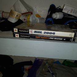Two PlayStation 2 Games Tony Hawk Pro Skater 4 NHL 2004