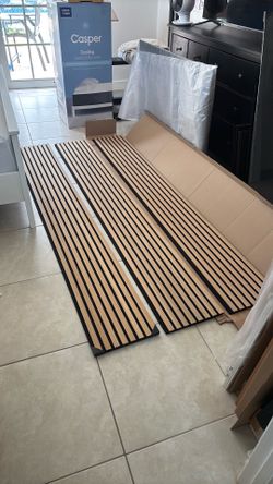 Acoustic Wood Slat Wall Panels 1’ x 8’ $50 each
