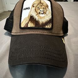 Goorin Bros Black and Brown King Lion Trucker Hat/Cap