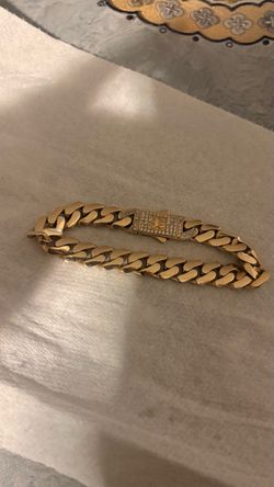 Gold Cuban Link Chain Bracelet