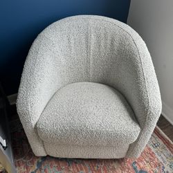 White Rocking boucle Chair 