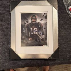 TOM BRADY SIGNED AUTO 8x10 PHOTO FRAMED TRI-STAR COA 100% LEGIT 