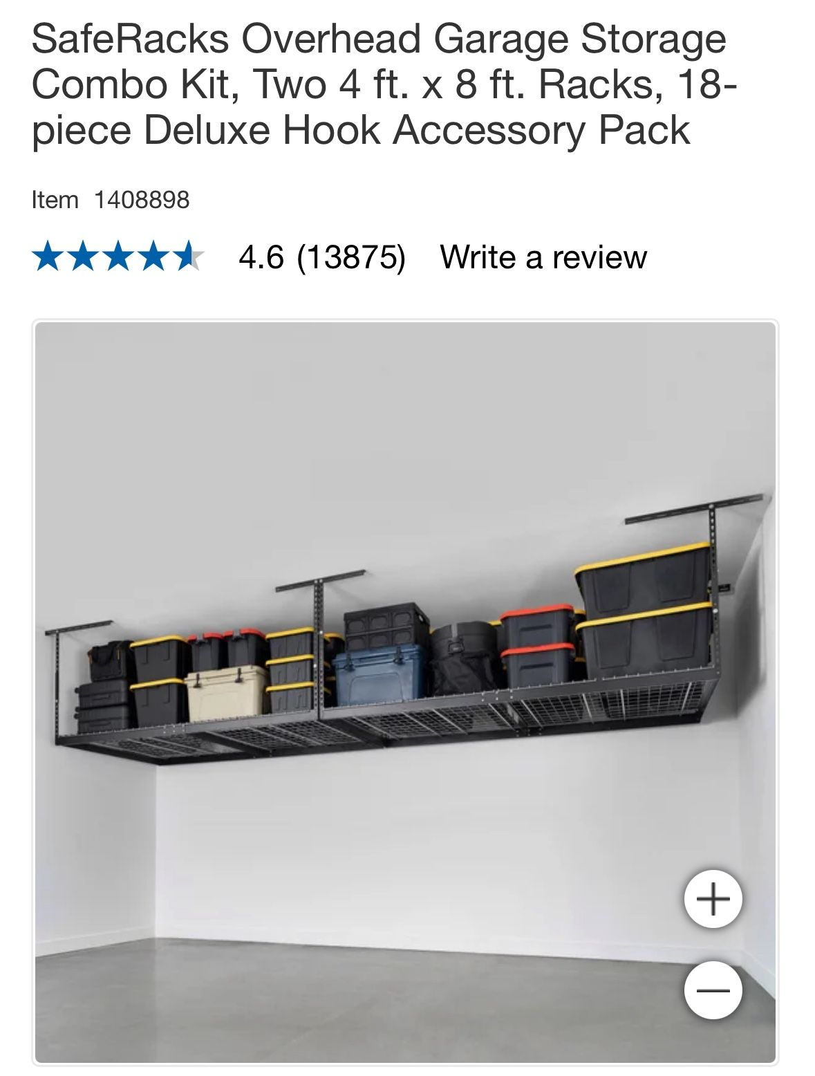 4x8 Overhead Garage Storage Rack