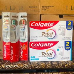Colgate toothpaste & toothbrush (new)