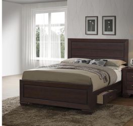 Brand New King Storage Bed —2 drawers on each side of bed! BEST PRICES!