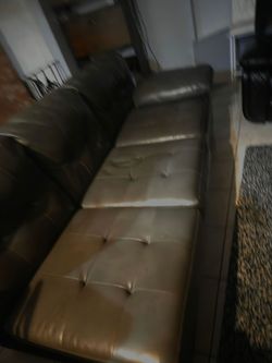 2 peice leather sofa