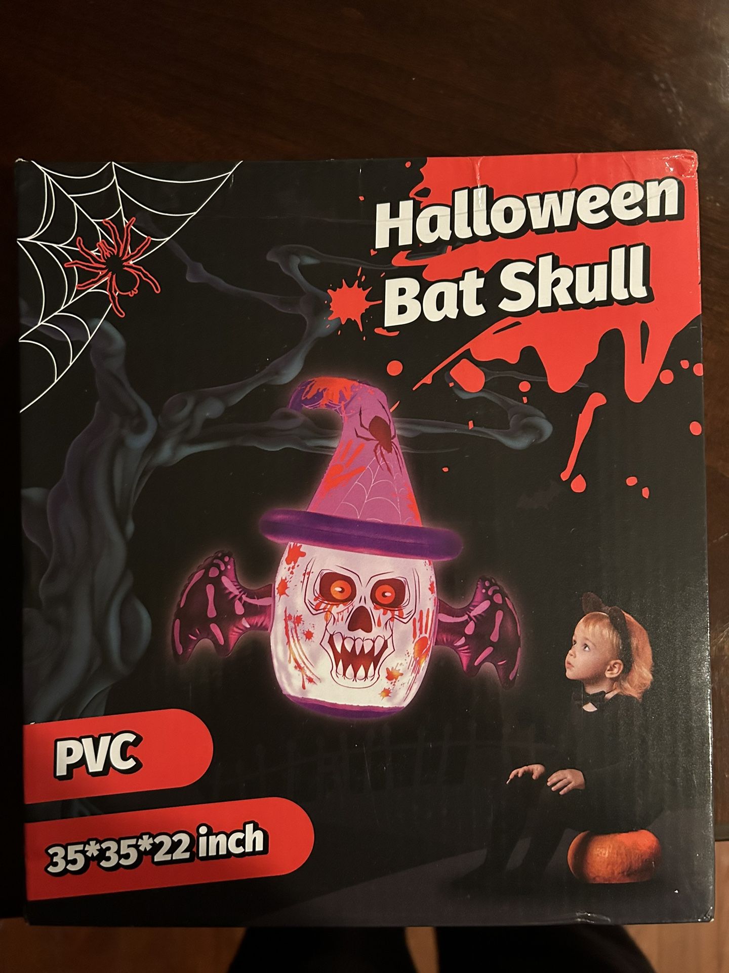 Halloween Inflatable Bat Built-in Lights