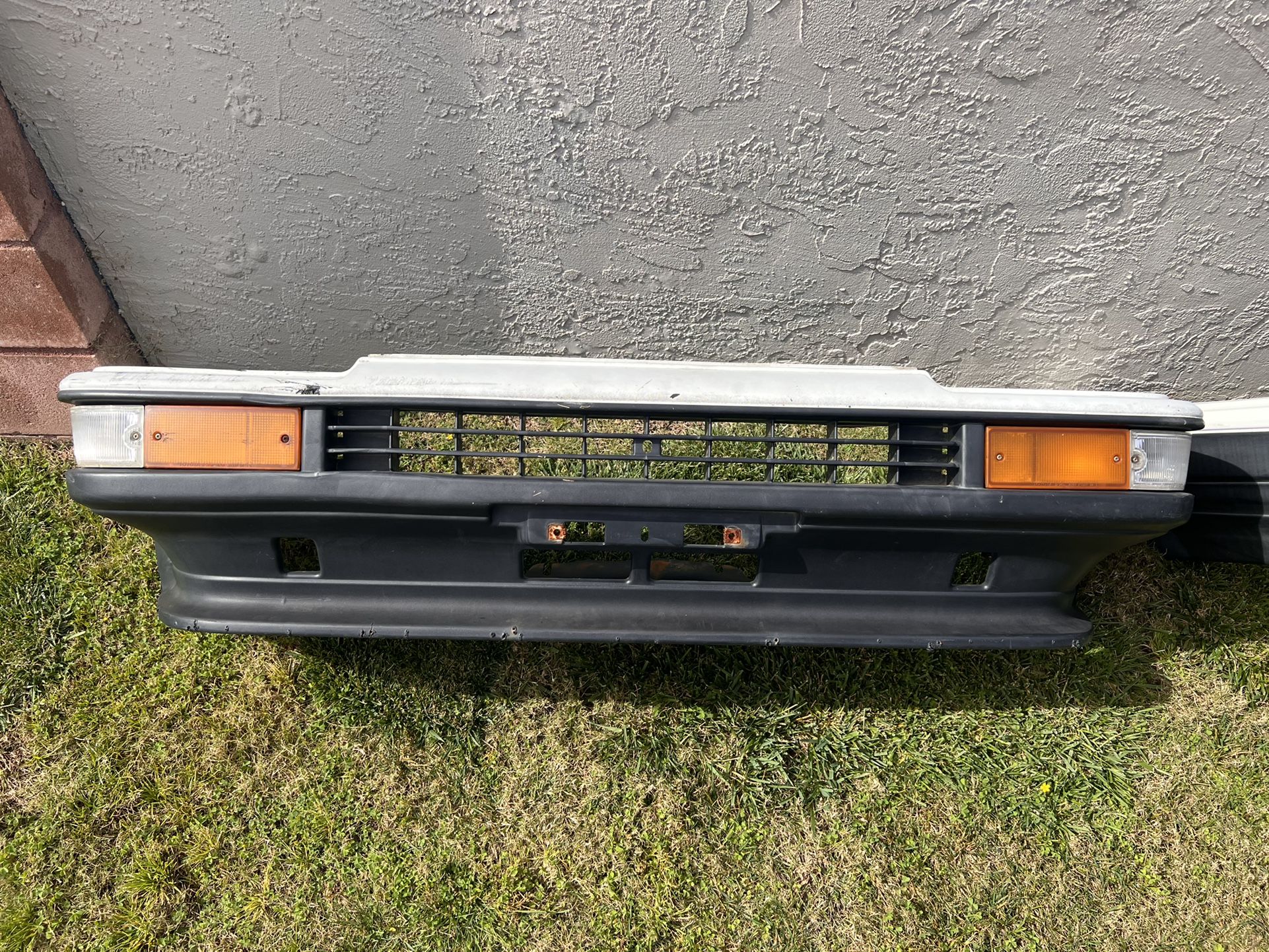 COMPLETE JDM AE86 KOUKI TRUENO FRONT BUMPER SKIN WITH LIGHTS & BRACKETS
