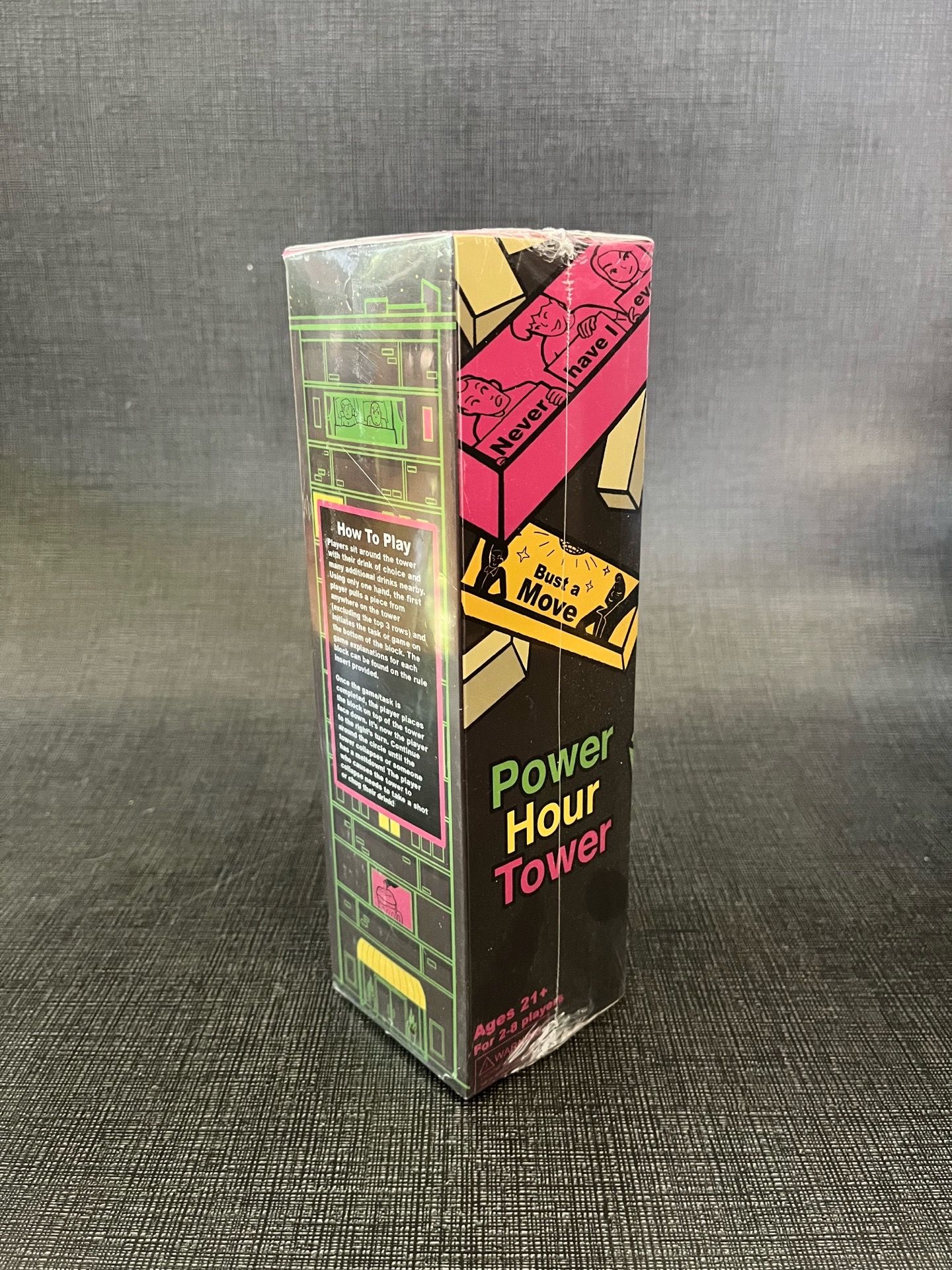 Power Hour Tower: Adult Party Block Stacking Game for 2-8 Players 21+