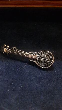 Ukulele Silver Sterling .925 Brosche