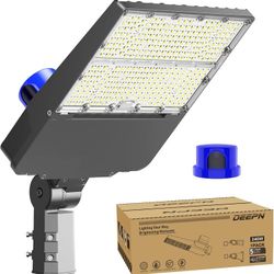 LED Parking Lot Light - 240W Street Lights Dusk to Dawn with Photocell, Commercial 6500K Flood Light with Big Beads Convex Lens, IP66 Waterproof with 