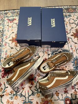 Brown pearlized vans size 11
