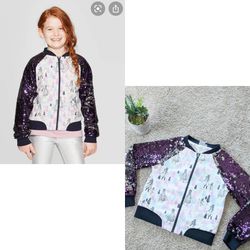 Frozen Girls sequin jacket size L 10-12 (NEW)