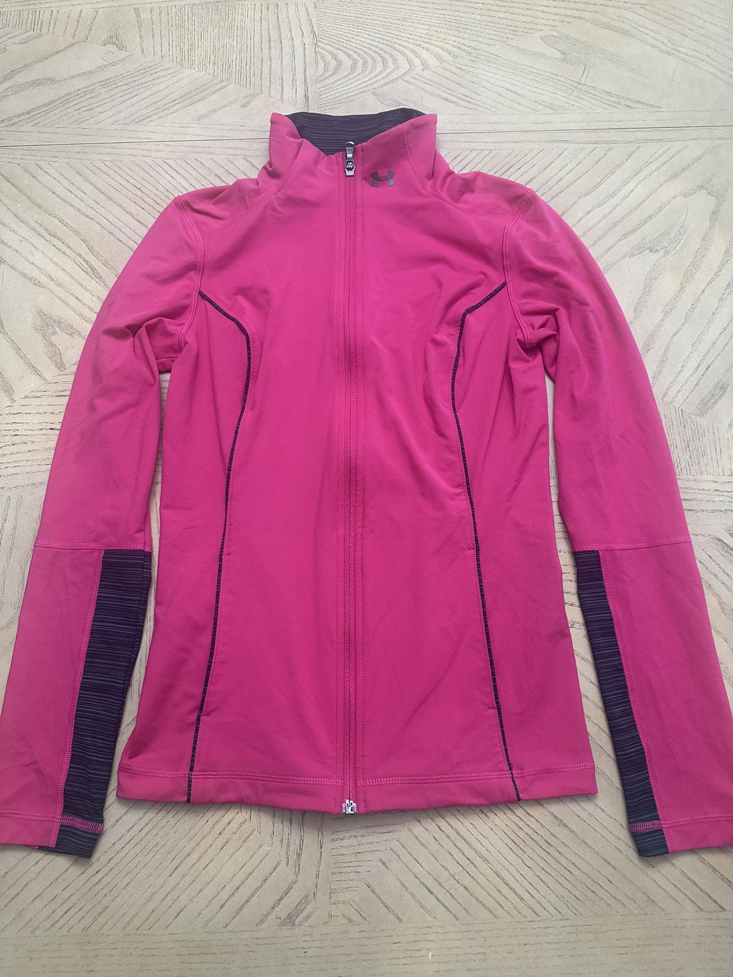 Under Armour All Season Gear Womens Small Zip Up Track Jacket Athletic Pink