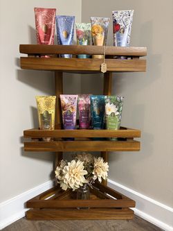 World Market Teak Wood Corner Shelf
