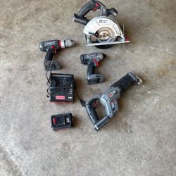 Porter Cable Drill Impact Tool Set Needs Battery