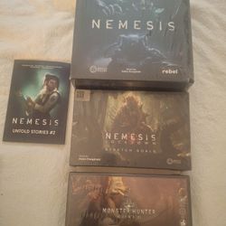 NEMESIS  REBEL AWAKEN REALMS, NEMESIS LOCKDOWN STRETCH GOALS, AND NEMESIS UNTOLD STORIES #2 