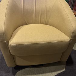 Yellow Swivel Rocking Chair