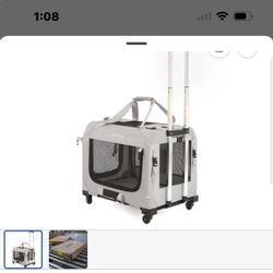 Petseek Dog Or Cat Carrier On Wheels. 