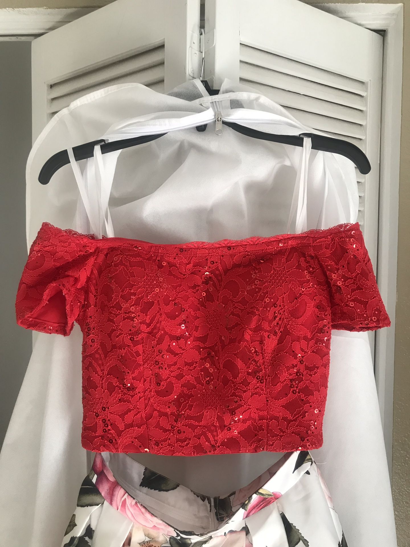 2 Piece/ Long/ Off the Shoulders/ Formal Dress