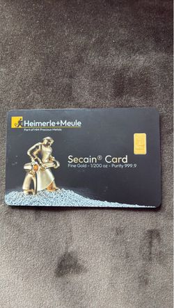 Heimerle+Meule Secain Card 1/200 oz Fine Gold