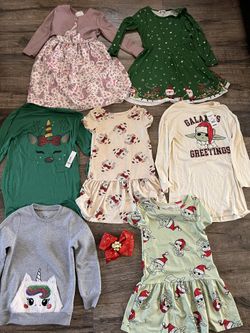 Girls Size 6 Christmas Clothes 