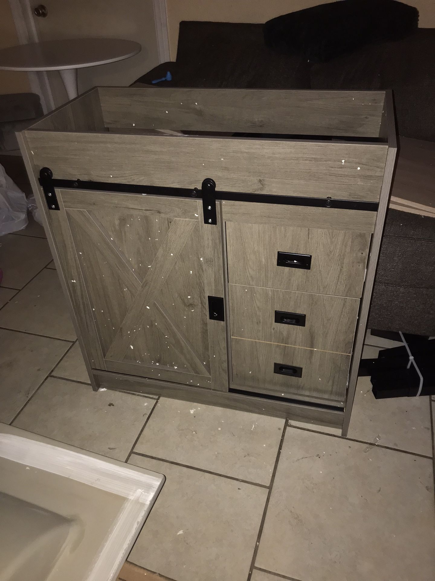 30in Barn Style Bathroom Vanity NO TOP