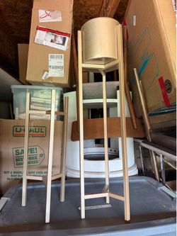 Set of 3 plant stands - gold