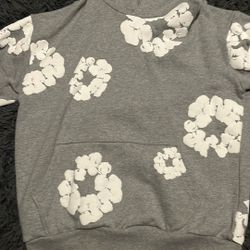 grey denim tear