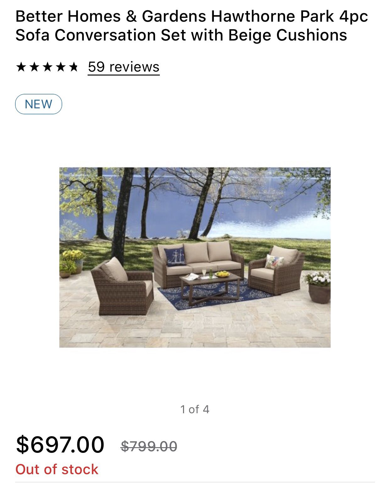 Brand new. Better home and garden patio furniture set