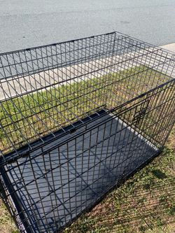 Large Black Wire Dog Crate 48” wide