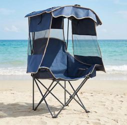 Camping Chair with Canopy, Canopy Chair with 3-Sided UPF 50+ Shade