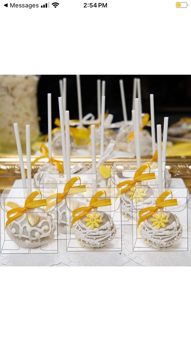 Tuanse 150 Packs Clear Cake Pop Holder