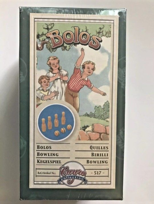 NEW and sealed from Restoration Hardware Mini Bowling Bolos Game from The Cayro Collection #517
-a Reproduction of the 1920's Game from Spain