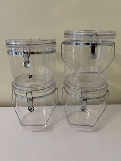 Clear Acrylic Containers Large Buckets Kitchen Pantry Storage