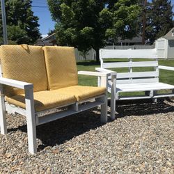 White Pallet Bench 