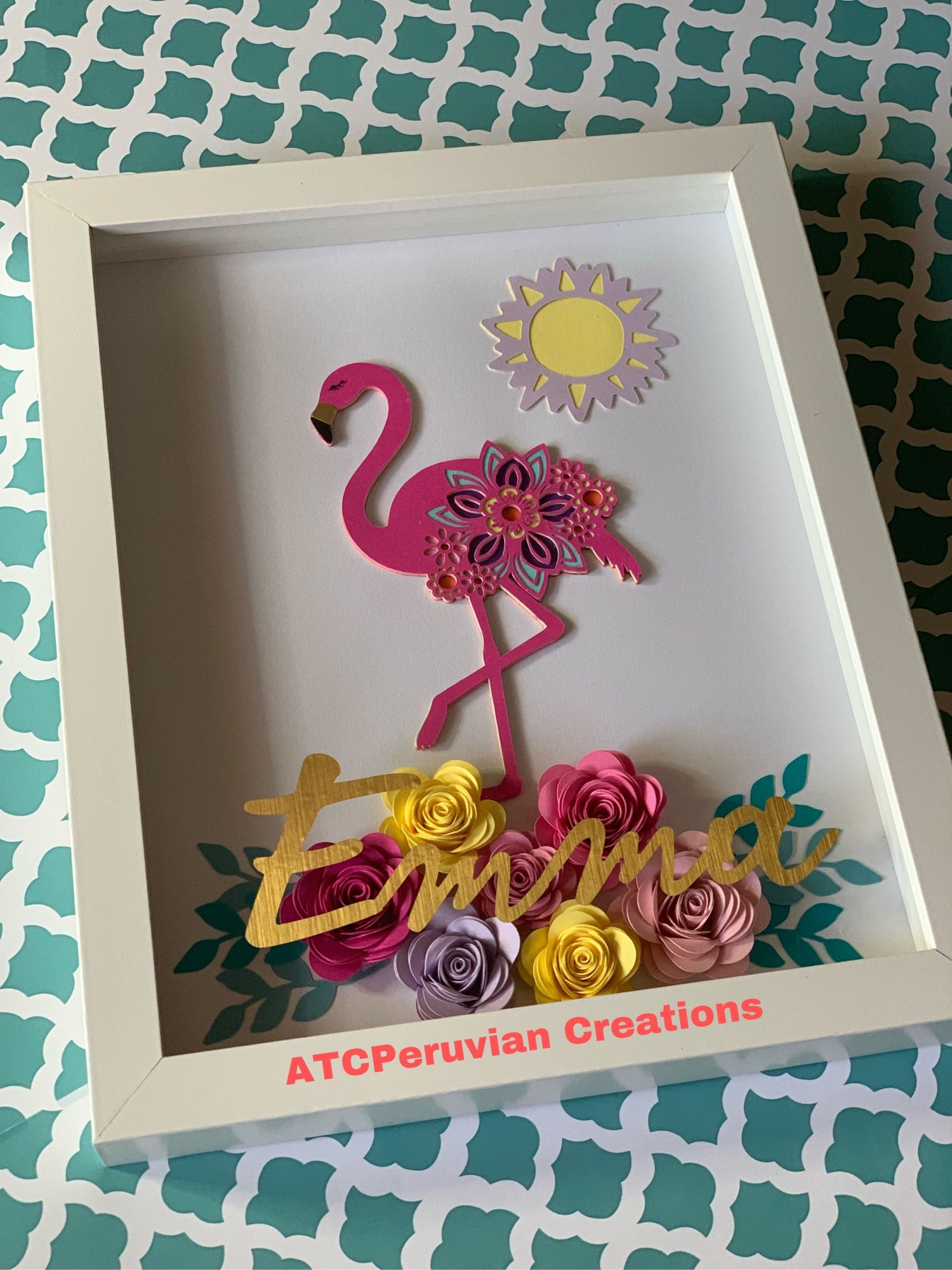 Flamingo Shadow Box