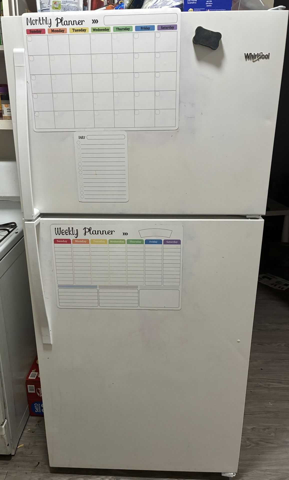 White Whirlpool Refrigerator