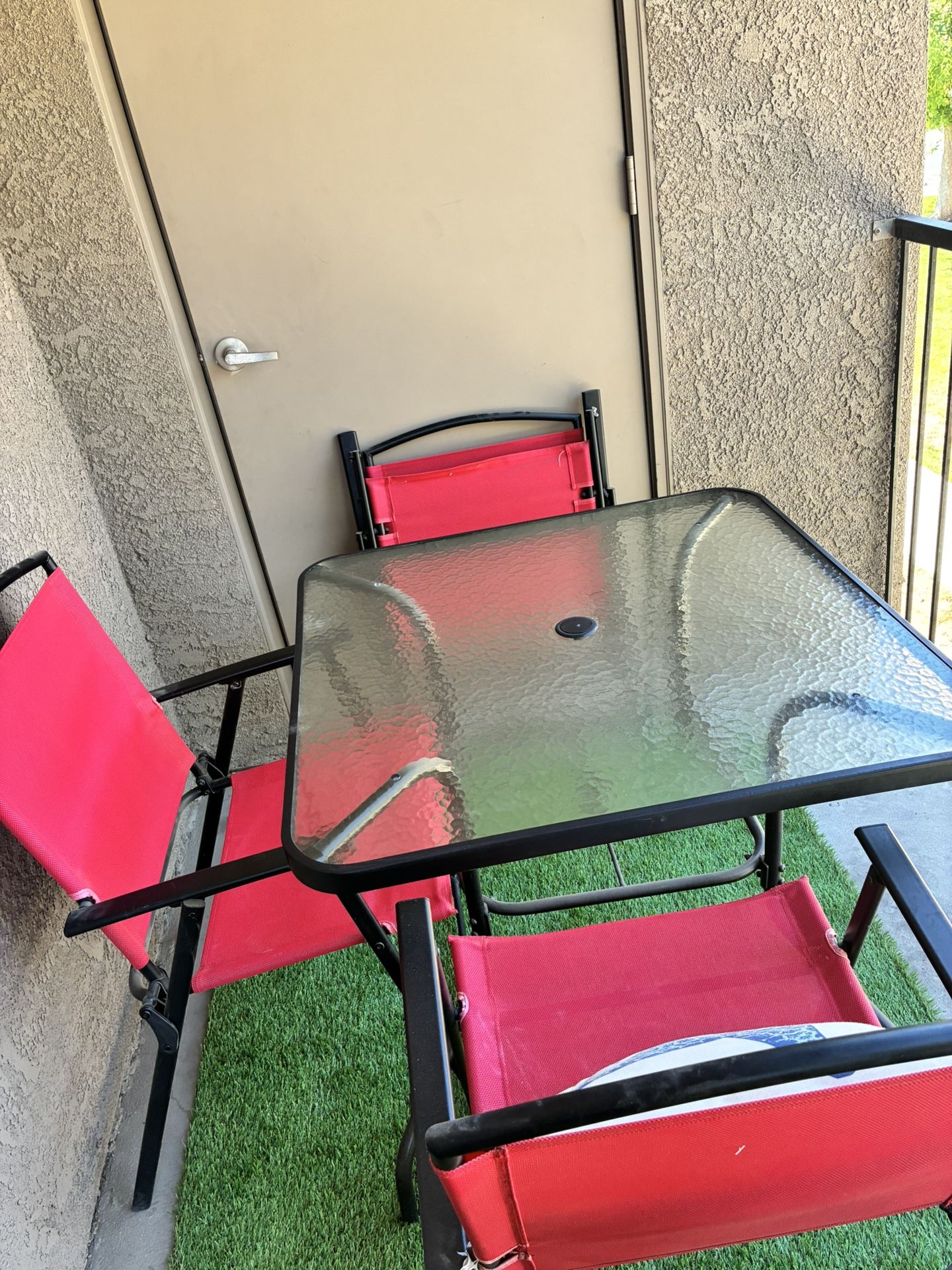 Red Patio Outdoor Dining Set