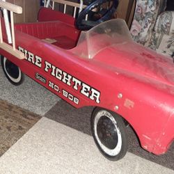 FIRETRUCK PEDAL CAR ORIGINAL