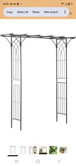 Metal Garden Arch,Steel Garden Trellis,for Lawn, Party, Ceremony Wedding Decoration, Black (Type 1)